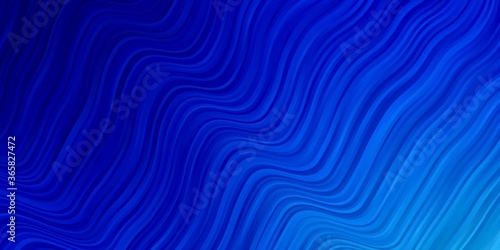 Light BLUE vector template with curved lines. Gradient illustration in simple style with bows. Design for your business promotion.