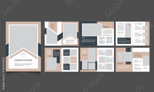 Magazine Layout with minimalist design 12 brochure design or fashion lookbook template
