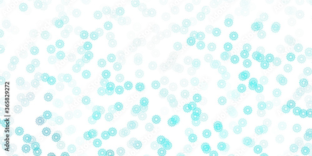 Light blue vector doodle texture with flowers. Light blue vector doodle texture with flowers.