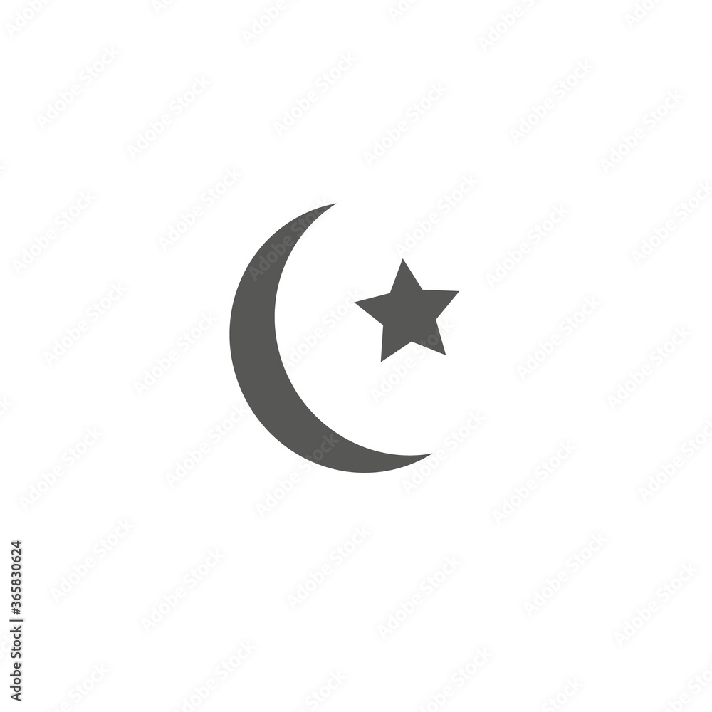 Moon and stars at icon whrite backround eps 10 Moon and stars at icon whrite backround eps 10