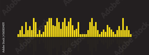 Waves of the equalizer isolated on background. EQ Vector Illustration.