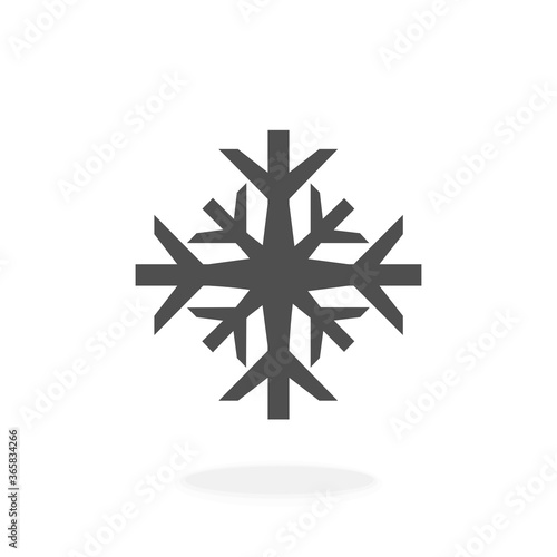 Snow Flake Icon Vector Illustration Symbol