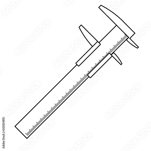 Calipers tool flat icon vector illustration