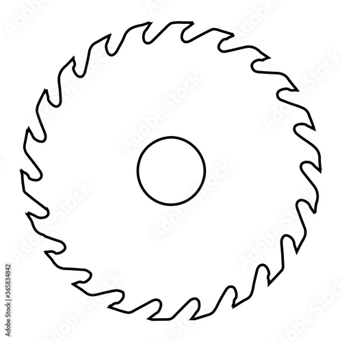 Circular saw simple icon