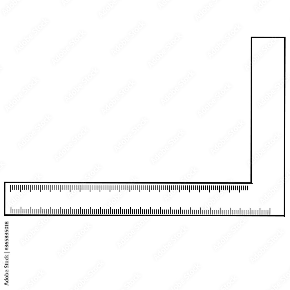 Ruler tool flat icon vector illustration Ruler tool flat icon vector illustration