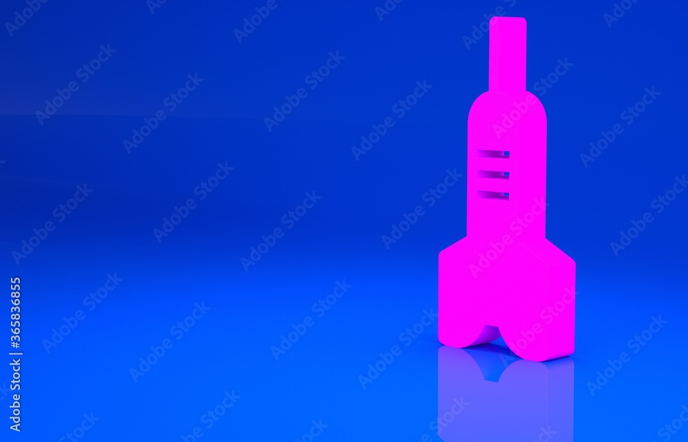 Pink Dart arrow icon isolated on blue background. Minimalism concept. 3d illustration. 3D render.. Pink Dart arrow icon isolated on blue background. Minimalism concept. 3d illustration. 3D render..