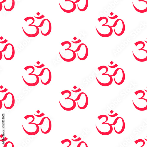 Seamless Om symbol pattern