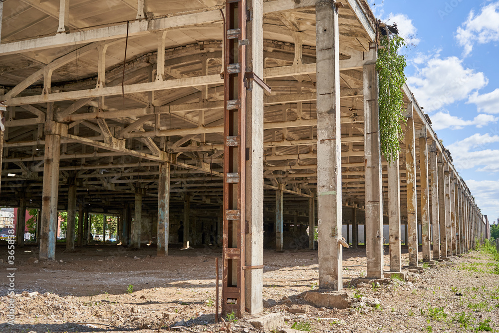 Remains of the old abandoned factory Remains of the old abandoned factory