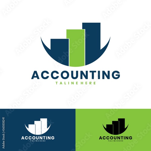 Accounting bar vector logo like for accounting / financial company