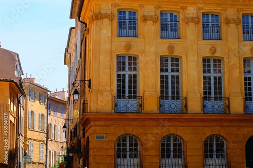 Street in the old town in Aix en Provence, France