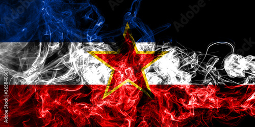 Yugoslavia smoke flag photo
