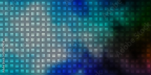 Light Blue, Green vector background with rectangles.