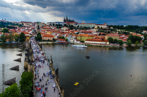 Prague, The Czech Republic: Beautiful view from Old Town Bridge Tower