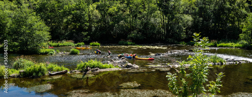descente de la rivière Sioule en canoe