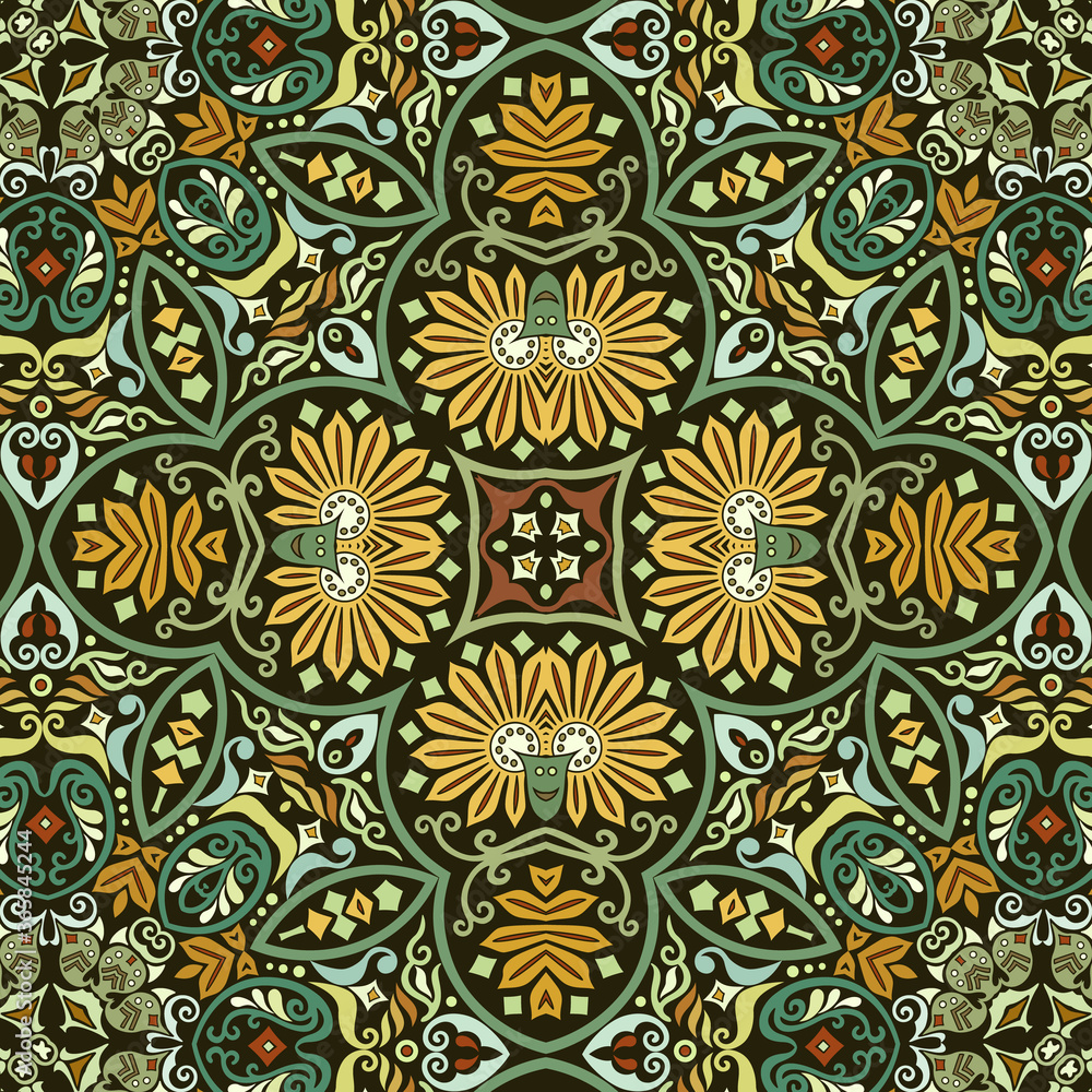 Vector ethnic nature ornamental background