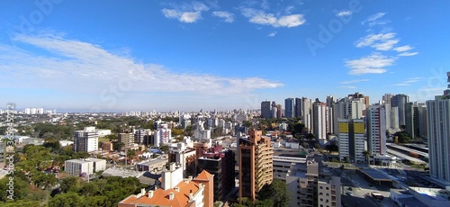 Vászonkép Wide view of Curitiba downtown skyline on a sunny day