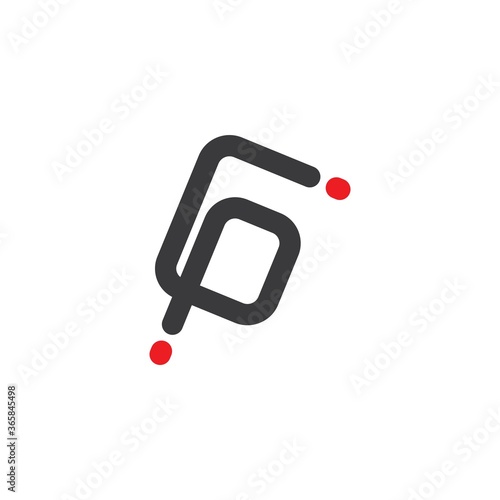 gp letter vecto ricon logo design photo