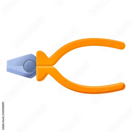 Carpenter pliers icon. Cartoon of carpenter pliers vector icon for web design isolated on white background