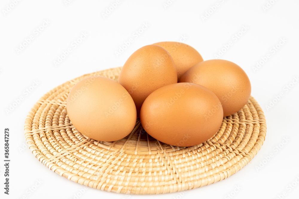 Close up of an egg isolated on white background Close up of an egg isolated on white background