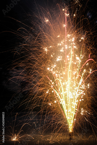Orange Fountain Firework
