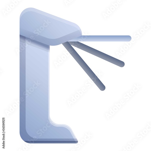 Walking turnstile icon. Cartoon of walking turnstile vector icon for web design isolated on white background
