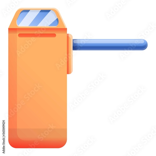 Security turnstile icon. Cartoon of security turnstile vector icon for web design isolated on white background