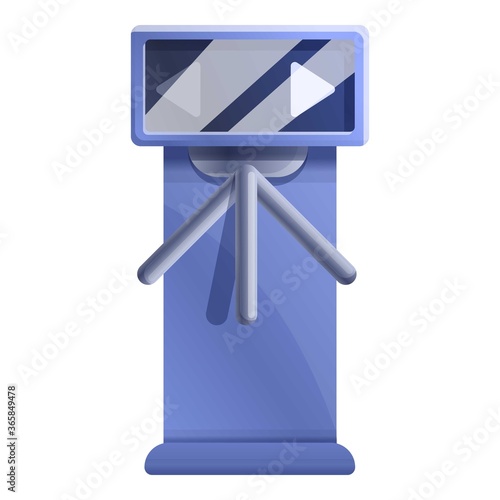 Tripod turnstile icon. Cartoon of tripod turnstile vector icon for web design isolated on white background