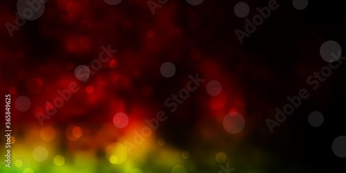 Dark Multicolor vector texture with disks. Abstract illustration with colorful spots in nature style. Design for posters, banners.