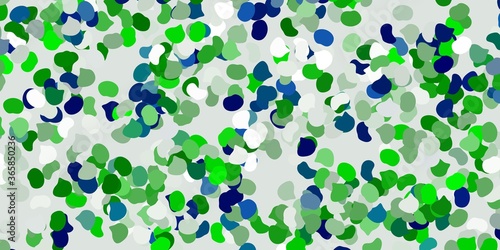 Light green vector background with random forms.