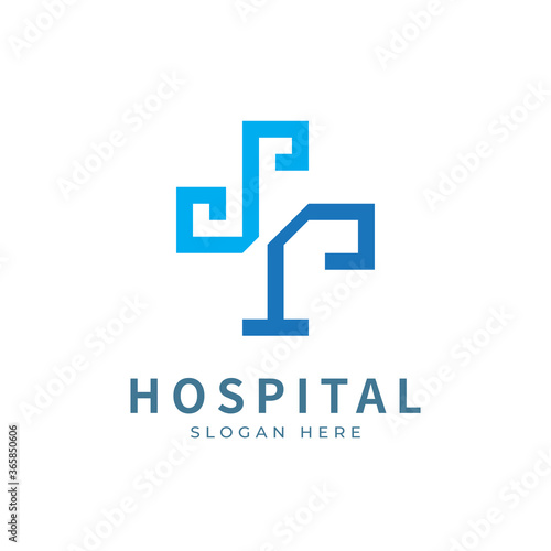 Health logo with initial letter ST, TS, S T logo designs concept. Medical health-care logo designs template.