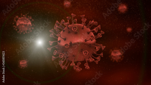Covid-19 Coronavirus 3D illustration