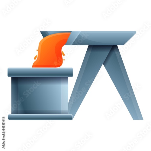 Metallurgy hot iron icon. Cartoon of metallurgy hot iron vector icon for web design isolated on white background