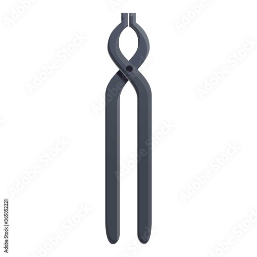 Blacksmith pliers icon. Cartoon of blacksmith pliers vector icon for web design isolated on white background