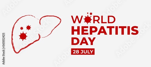 World Hepatitis Day Banner Poster Design, Vector