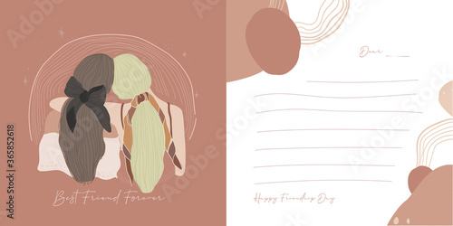 Friendship day card illustration