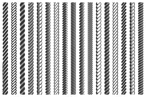 Rope pattern brushes set