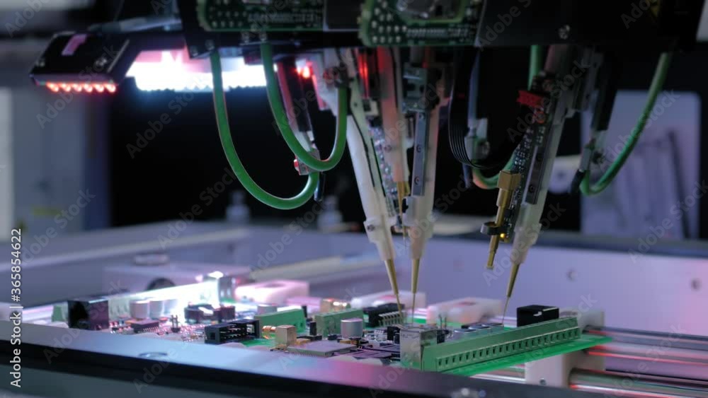 Automated technology, industrial, robotic, electronic, production ...