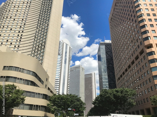 日本の西新宿 交差点 