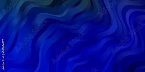 Light Blue, Green vector texture with curves. Abstract illustration with bandy gradient lines. Pattern for ads, commercials.