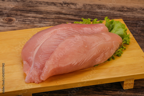 Raw turkey breast for cooking