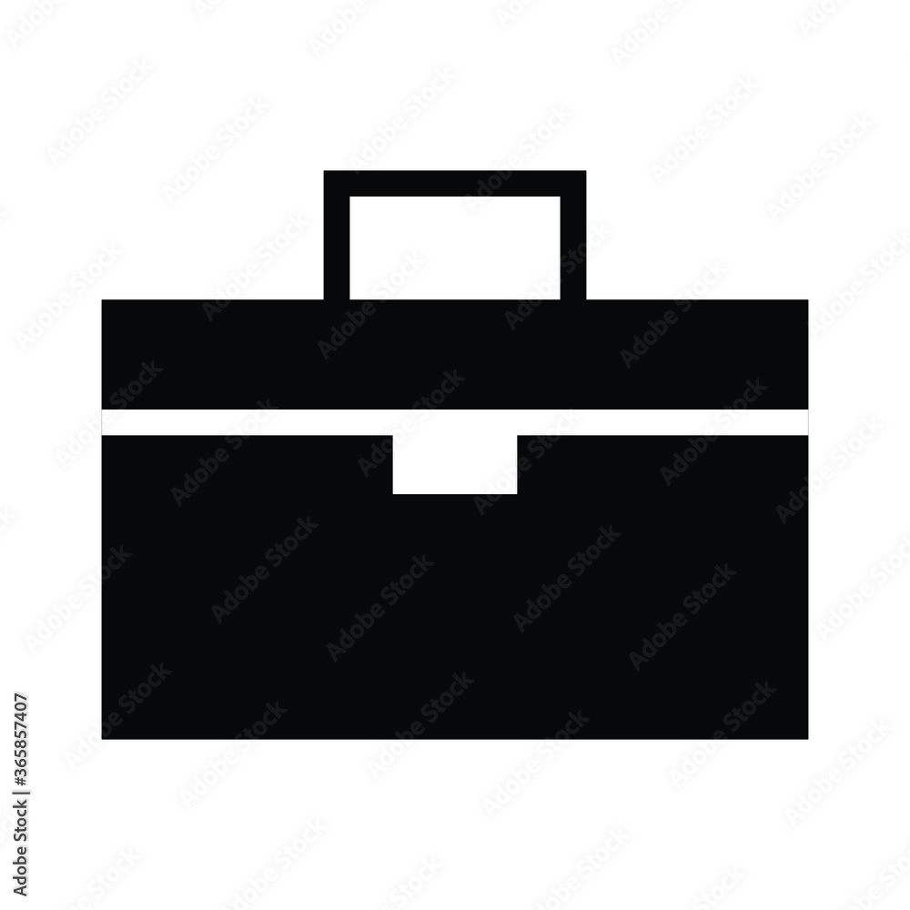 black silhouette of a briefcase