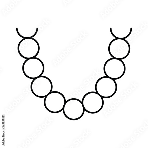 vector illustration of a necklace icon