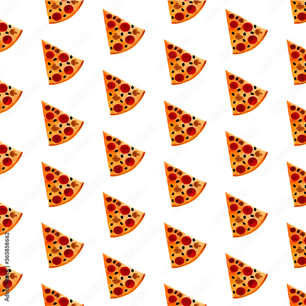 Pattern of slices of pizza
