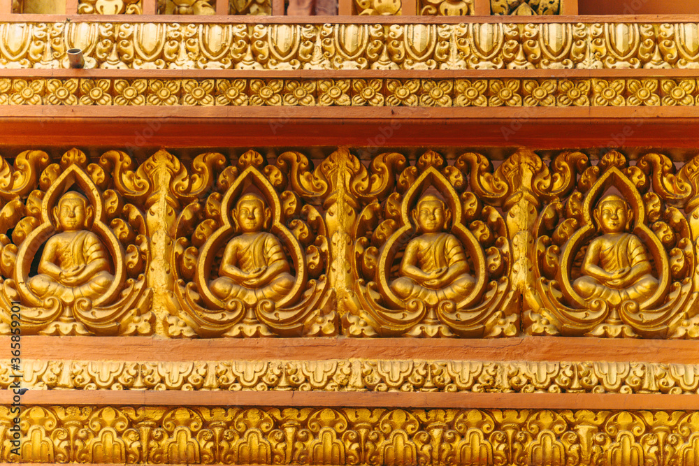 Decoration inside Wat Chantaransay or Candaransi Pagoda - Khmer pagoda 2020