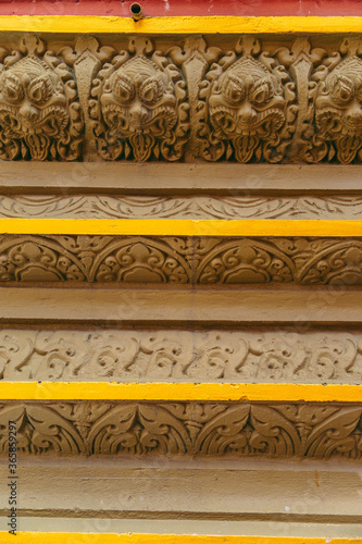 Decoration inside Wat Chantaransay or Candaransi Pagoda - Khmer pagoda 2020