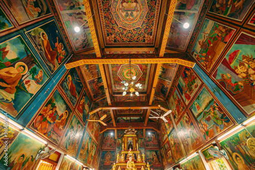 inside main hall of Wat Chantaransay or Candaransi Pagoda - Khmer pagoda in Ho Chi Minh city (Saigon), Vietnam