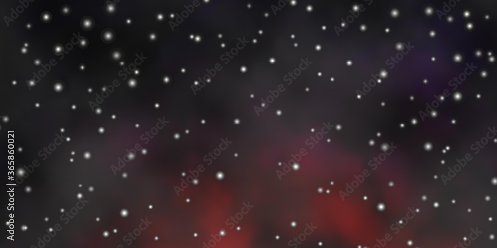 Dark Red vector background with small and big stars. Modern geometric abstract illustration with stars. Pattern for wrapping gifts.