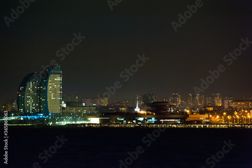 Panorama of the city at night