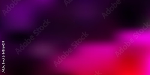 Dark purple, pink vector abstract blur layout.
