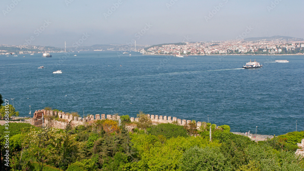 View of Istanbul Bosphorus bridge, Turkey